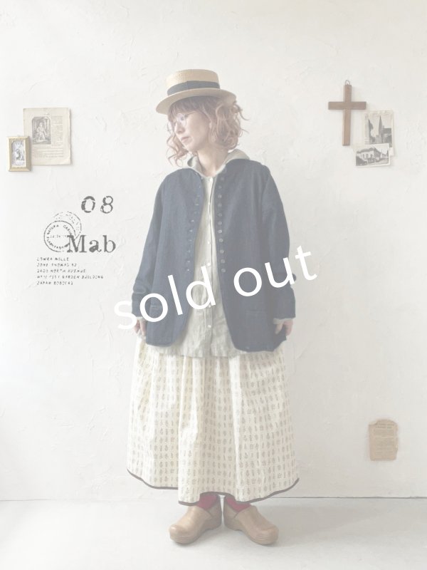 画像1: 08mab/デニムスタンドカラージャケット・インディゴ (1)