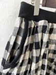 画像3: ubasoku/0054 ウエストリブボリュームパンツ・ブロックチェック (3)