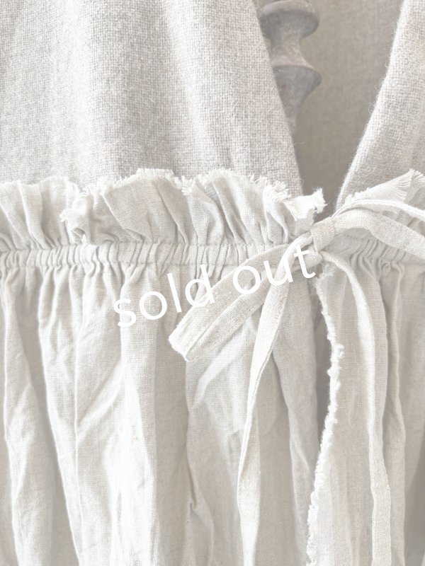 画像6: MARCHE' DE SOEUR／ウールツイードのベストワンピース・ベージュ×生成り (6)