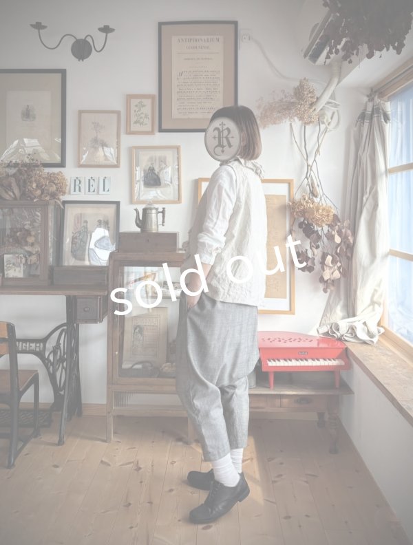 画像2: Reliure／FRILL VEST・kinari linen (2)
