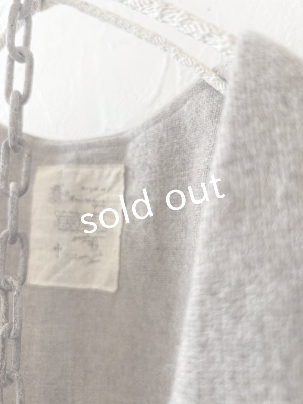 画像4: MARCHE' DE SOEUR／ウールツイードのベストワンピース・ベージュ×生成り (4)