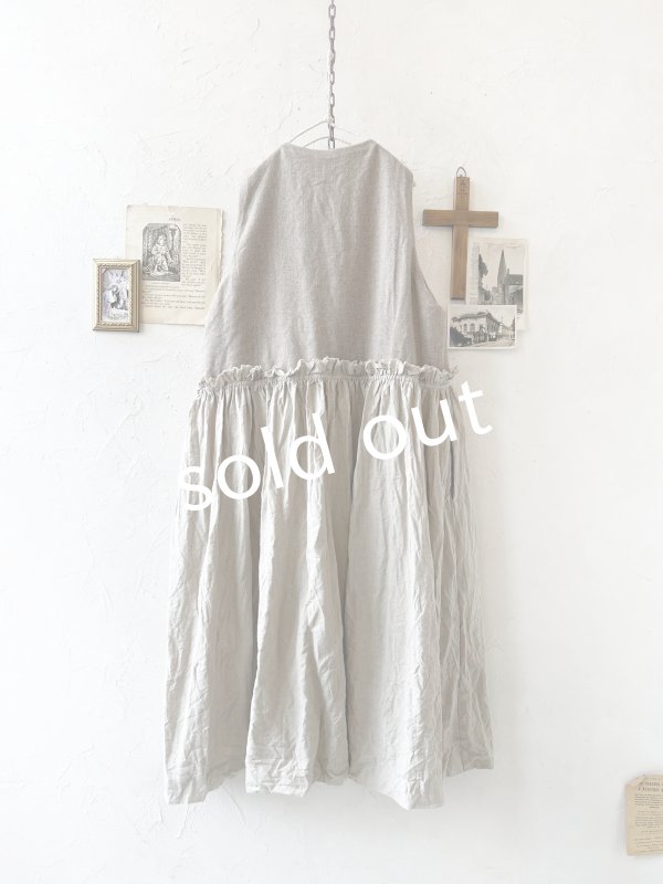 画像8: MARCHE' DE SOEUR／ウールツイードのベストワンピース・ベージュ×生成り (8)