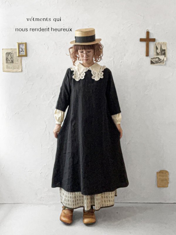 画像11: nous rendent heureux／バテンレース襟ブラウス・ライトベージュ (11)