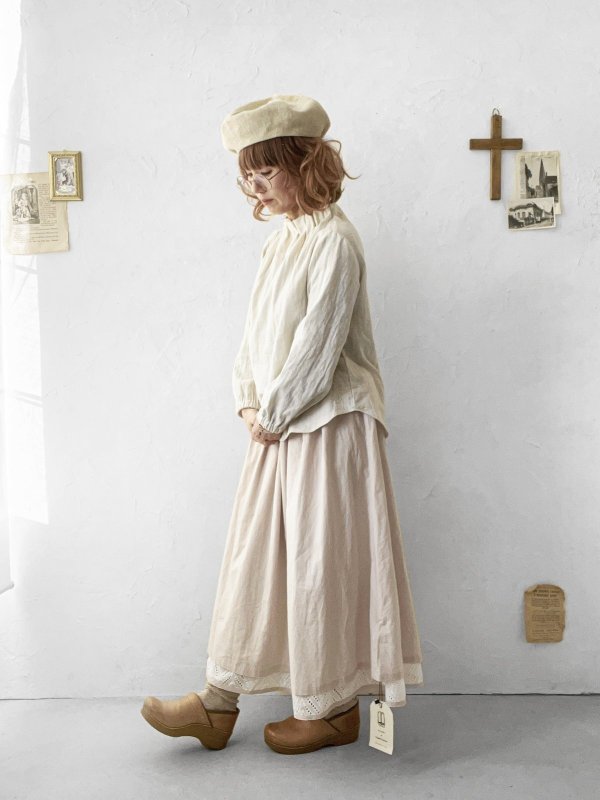 画像12: nous rendent heureux／タックネックブラウス・エクリュ (12)