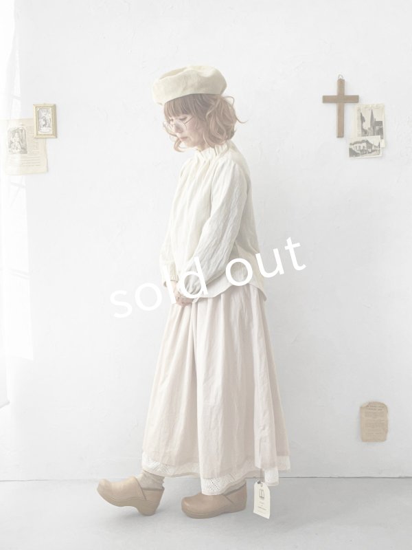 画像12: nous rendent heureux／タックネックブラウス・エクリュ (12)