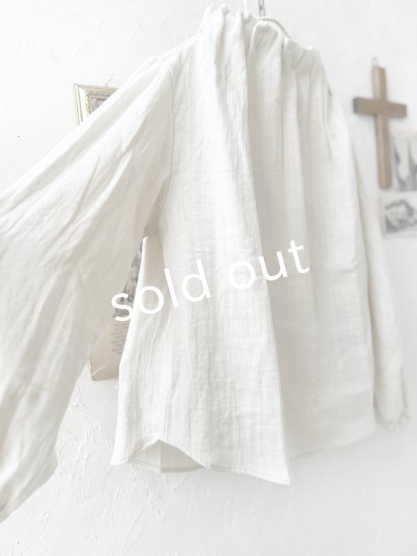 画像7: nous rendent heureux／タックネックブラウス・エクリュ (7)