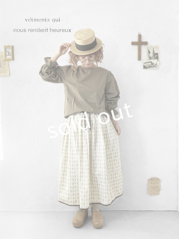 画像9: nous rendent heureux／シャーリングパフ袖ブラウス・オフ (9)