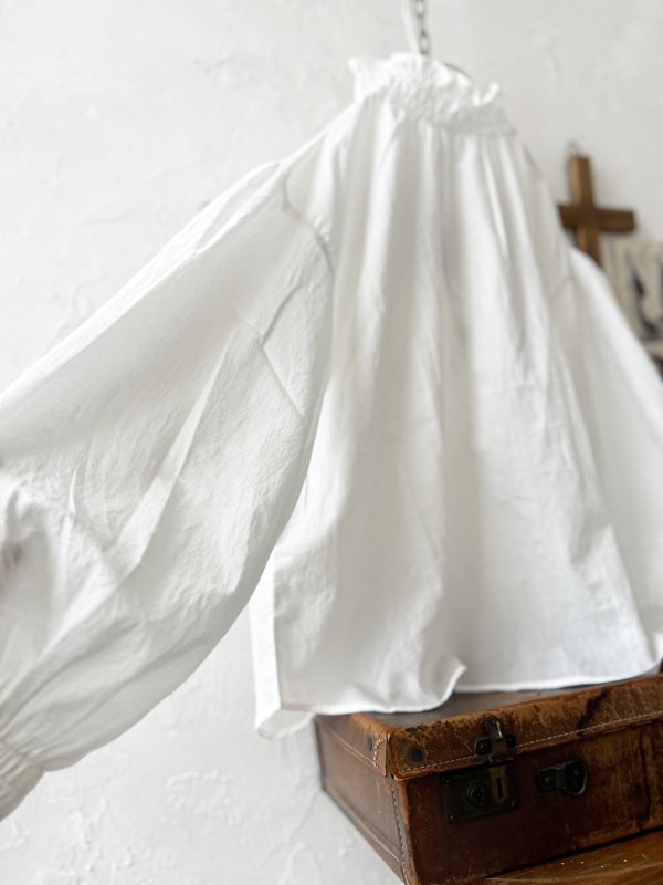 画像5: nous rendent heureux／シャーリング襟ブラウス・オフ (5)