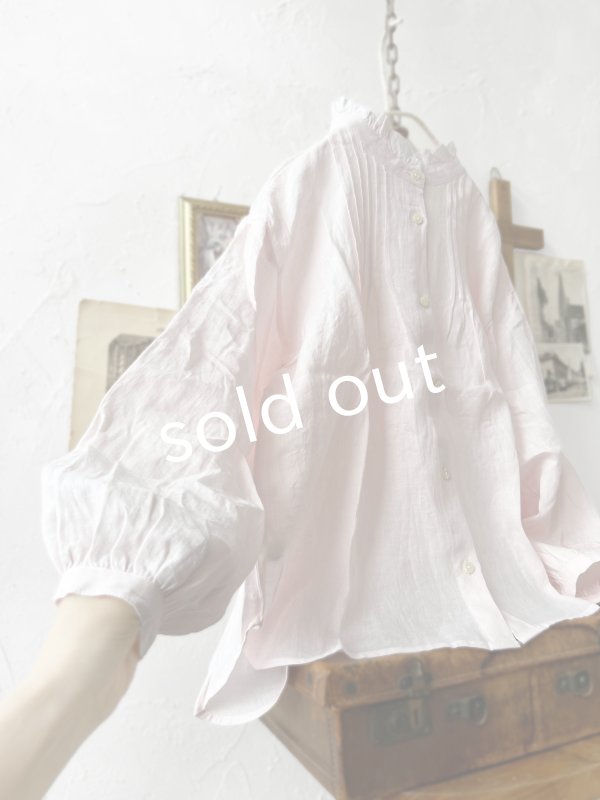 画像7: nous rendent heureux／フリル襟ピンタックブラウス・ペールピンク (7)