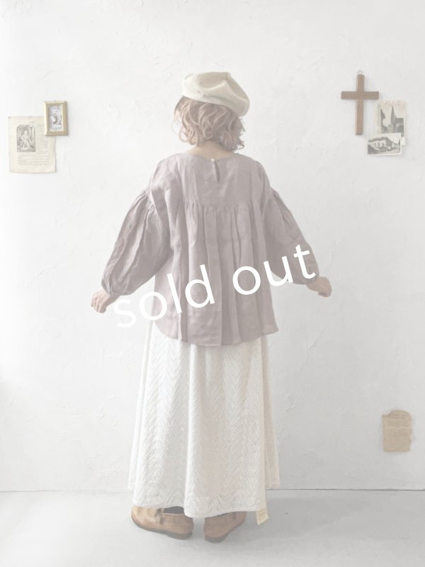 画像10: nous rendent heureux／バルーン袖ブラウス・ライトグレー (10)