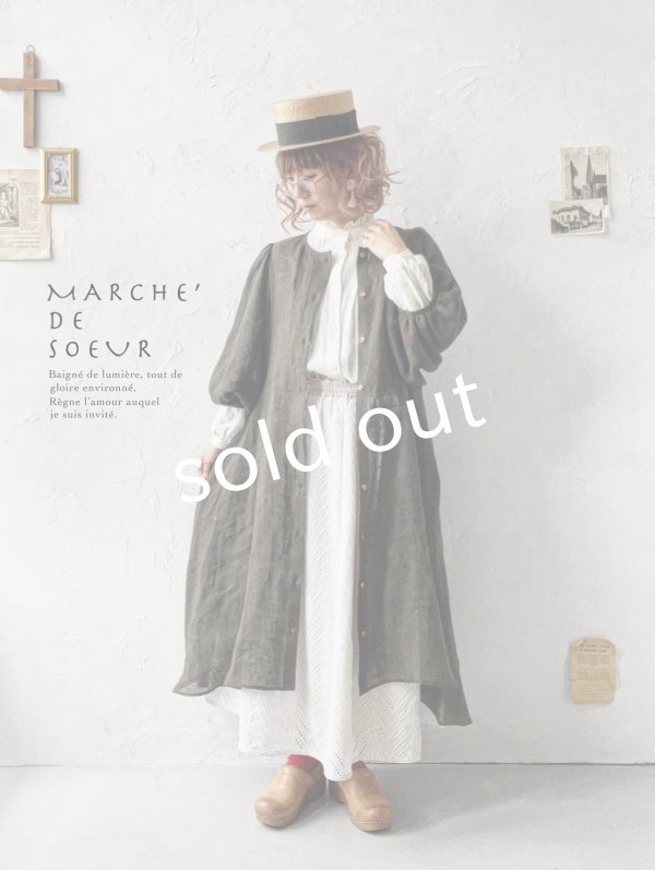 画像15: MARCHE' DE SOEUR／ホイップガーゼワンピース・チャコール (15)