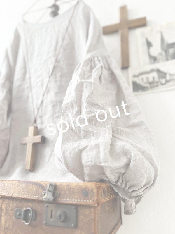 画像3: nous rendent heureux／バルーン袖ブラウス・ライトグレー (3)