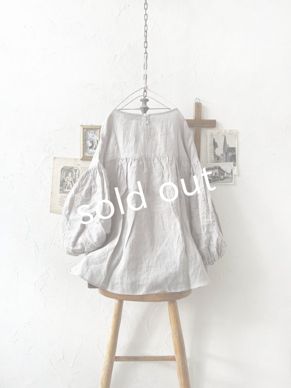 画像5: nous rendent heureux／バルーン袖ブラウス・ライトグレー (5)