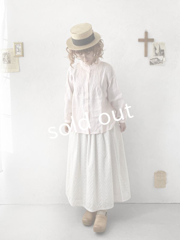 画像9: nous rendent heureux／フリル襟ピンタックブラウス・ペールピンク (9)