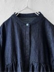 画像3: ubasoku/0108 ギャザーブラウス・インディゴ (3)