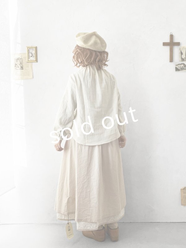 画像13: nous rendent heureux／タックネックブラウス・エクリュ (13)