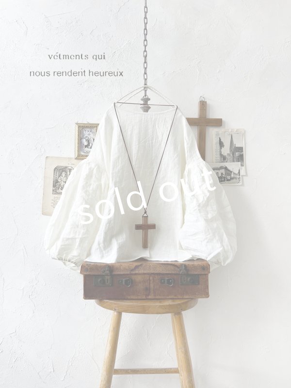 画像1: nous rendent heureux／バルーン袖ブラウス・オフ (1)