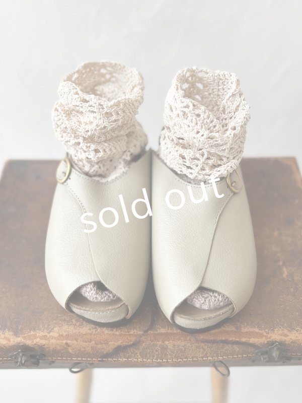 画像2: Diu／オープントゥサンダル・ライトグレー［M］ (2)