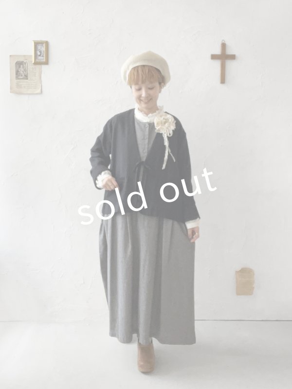 画像12: Branch m'／2wayウエストリボンワンピース・黒 (12)