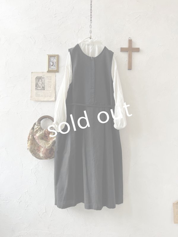 画像6: Branch m'／2wayウエストリボンワンピース・黒 (6)