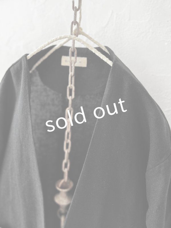 画像3: Branch m'／ウエストリボンジャケット・黒 (3)