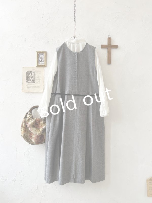 画像7: Branch m'／2wayウエストリボンワンピース・グレー (7)