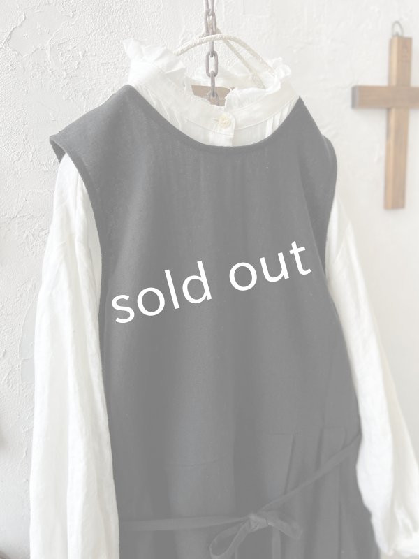 画像2: Branch m'／2wayウエストリボンワンピース・黒 (2)