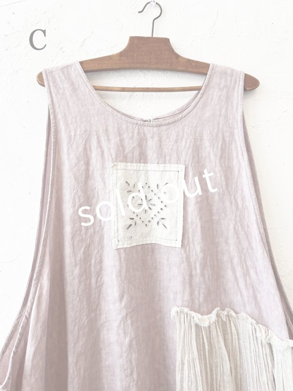 画像19: MARCHE' DE SOEUR／アンティークレース付きタブリエドレス・サクラ (19)