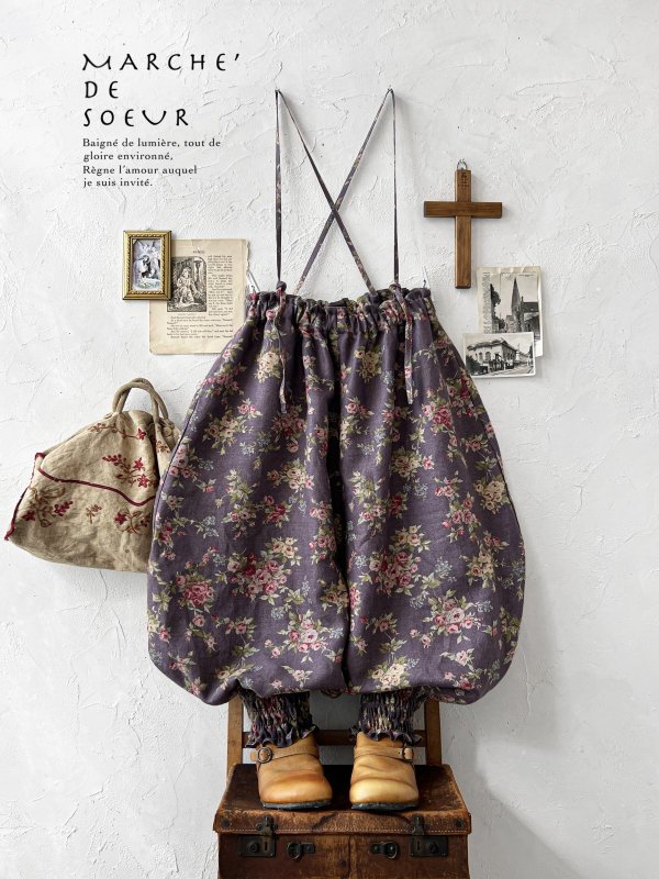 画像1: MARCHE' DE SOEUR／ピエロパンツ・アッシュパープルローズ (1)