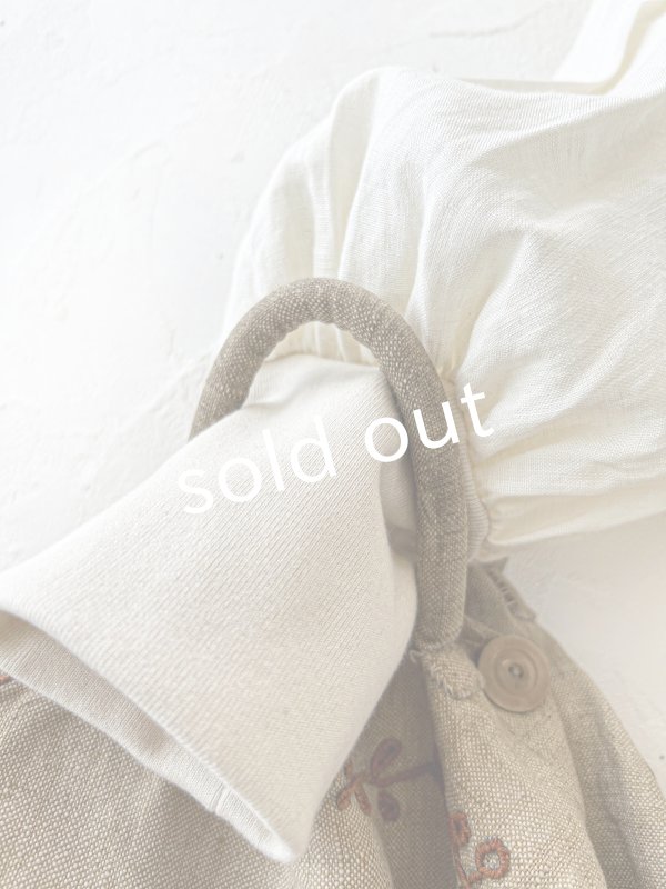 画像14: MAGALI /コルトレイクリネン レース襟カーディガン・ブラック (14)