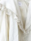 画像7: MAGALI /コルトレイクリネン レース襟カーディガン・アイボリー (7)