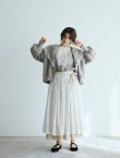 画像14: MAGALI /コルトレイクリネン レース襟カーディガン・グレー (14)