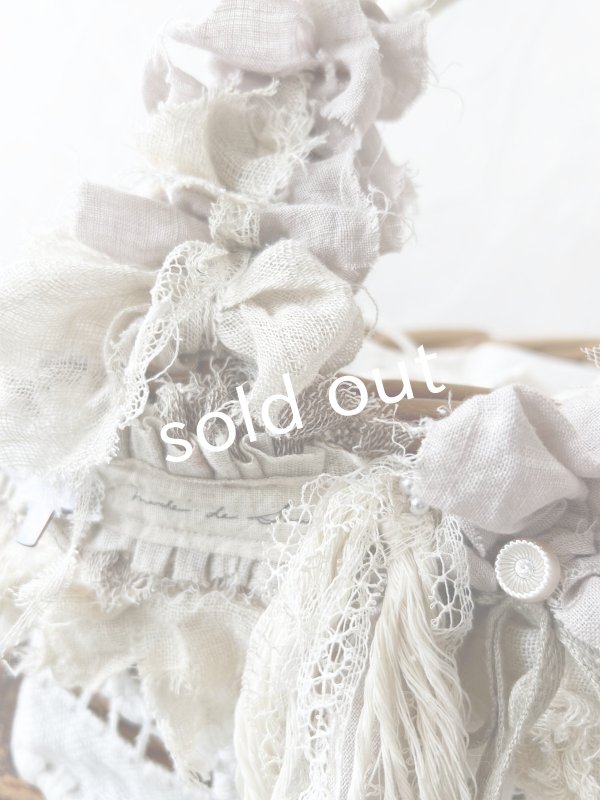 画像5: pollenbienco／アンティークレースのバスケット・A (5)