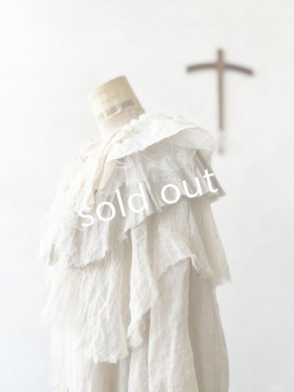 画像7: pollenbienco／アンティークレースのティペット・B (7)