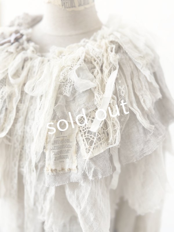 画像3: pollenbienco／アンティークレースのティペット・D (3)