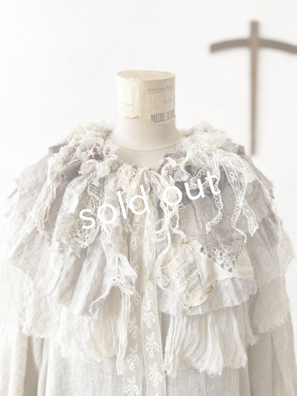 画像2: pollenbienco／アンティークレースのティペット・C (2)