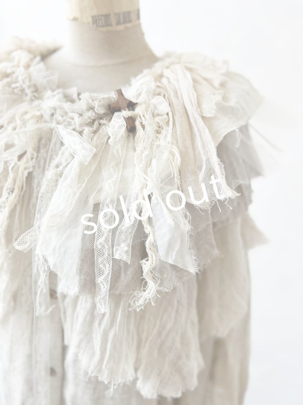 画像3: pollenbienco／アンティークレースのティペット・B (3)