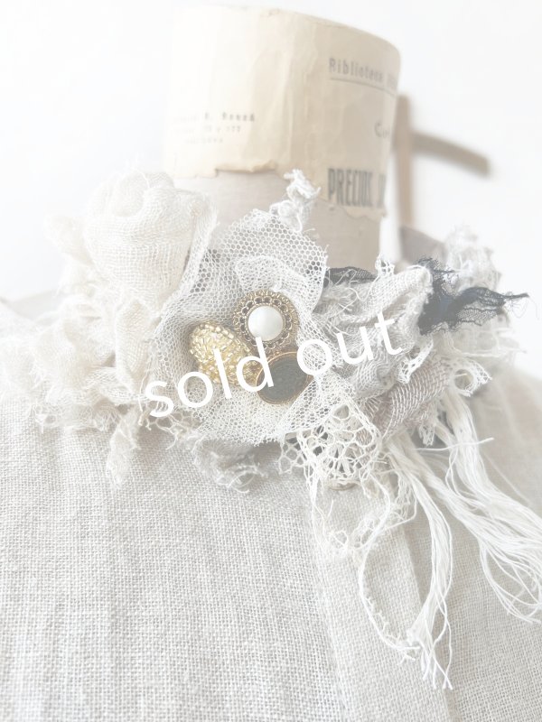 画像3: pollenbienco／アンティークレースのチョーカー (3)