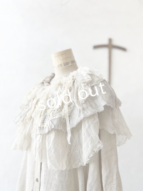 画像8: pollenbienco／アンティークレースのティペット・D (8)