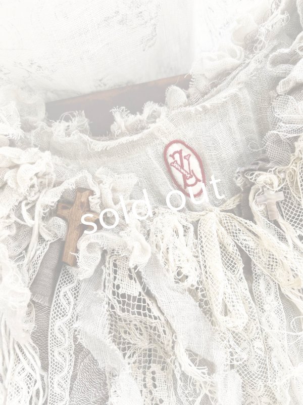 画像9: pollenbienco／アンティークレースのティペット・C (9)