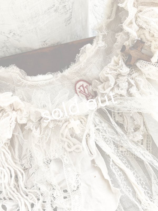 画像10: pollenbienco／アンティークレースのティペット・B (10)