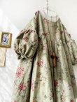 画像5: MARCHE' DE SOEUR／パフ袖チュニックワンピース・花柄モスグリーン (5)