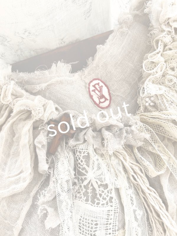 画像9: pollenbienco／アンティークレースのティペット・A (9)