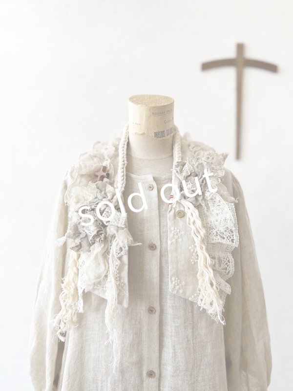 画像4: pollenbienco／アンティークレースのロープティペット (4)