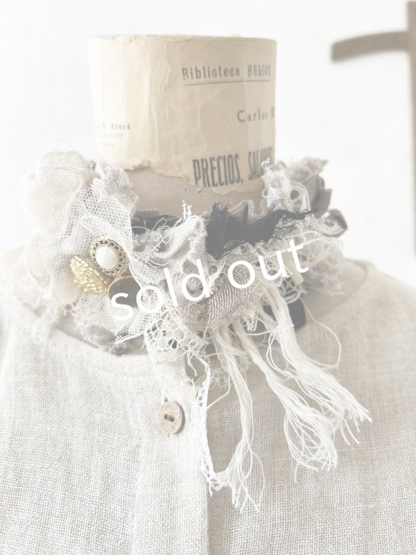 画像5: pollenbienco／アンティークレースのチョーカー (5)