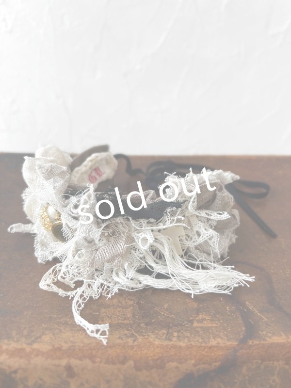 画像10: pollenbienco／アンティークレースのチョーカー (10)