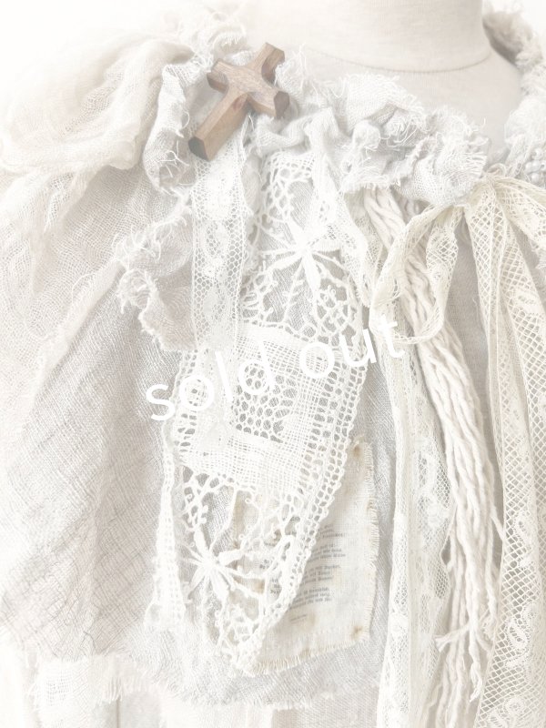 画像3: pollenbienco／アンティークレースのティペット・A (3)