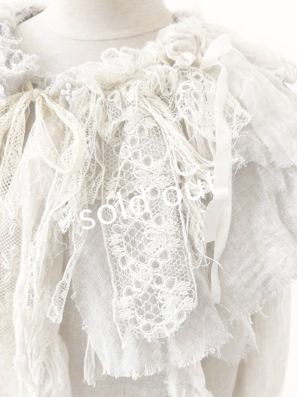 画像4: pollenbienco／アンティークレースのティペット・A (4)