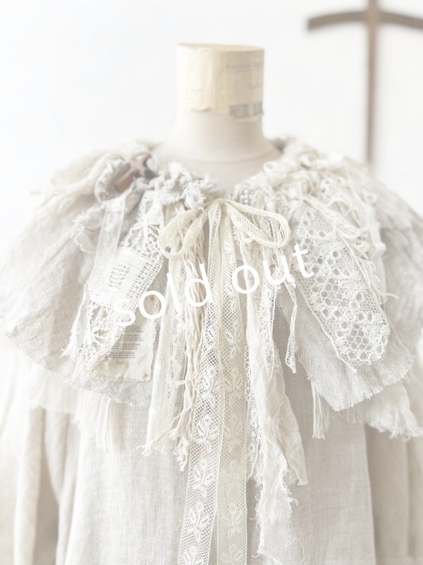 画像2: pollenbienco／アンティークレースのティペット・A (2)