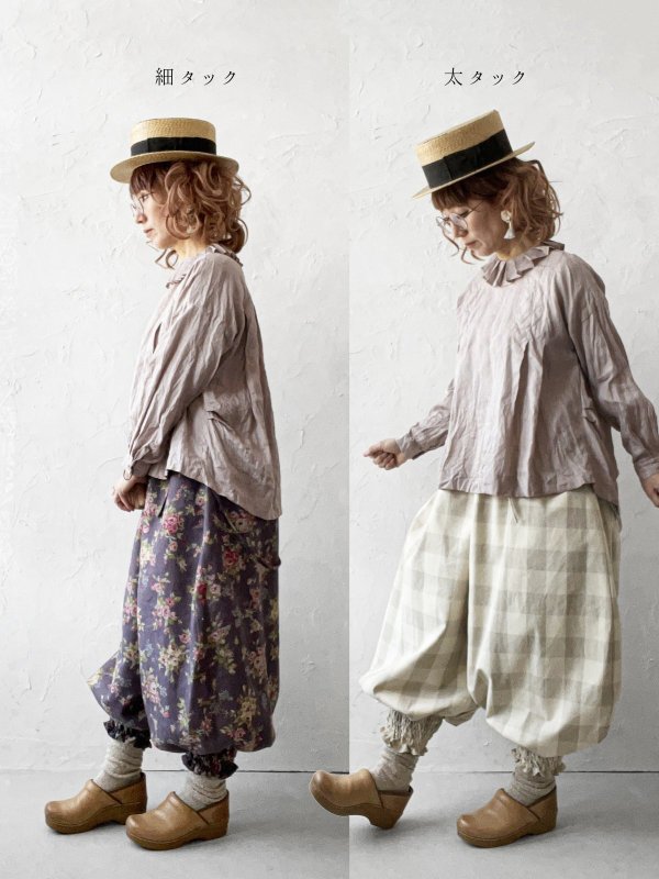画像12: Reliure／Tucked ruffle collar blouse・ash pink (12)